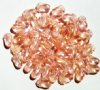 50 12mm Transparent Pink AB Tulip Beads